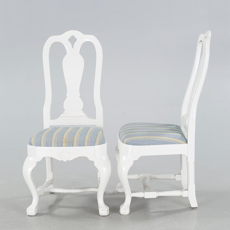 Six chairs by Carl Christensen, signed and dated 1919.