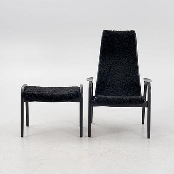 Armchair with footstool, Swedese Möbler AB, Väggeryd.