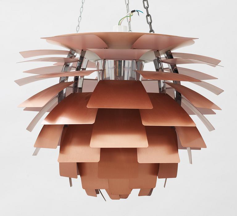 TAKLAMPA, "PH-Kotte", Poul Henningsen för Louis Poulsen. 1900-talets andra hälft. Diam 84, H 72.