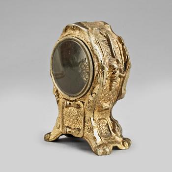MINIATYRBORDSUR, spindelur, nyrokoko, England, 1800-tal.