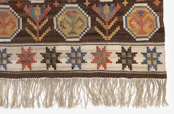Märta Måås-Fjetterström, a 'Lammet' drape, flat weave, c. 200 x 125 cm, signed MMF.