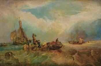 Clarkson Frederick Stanfield, Market boat on the Scheldt.