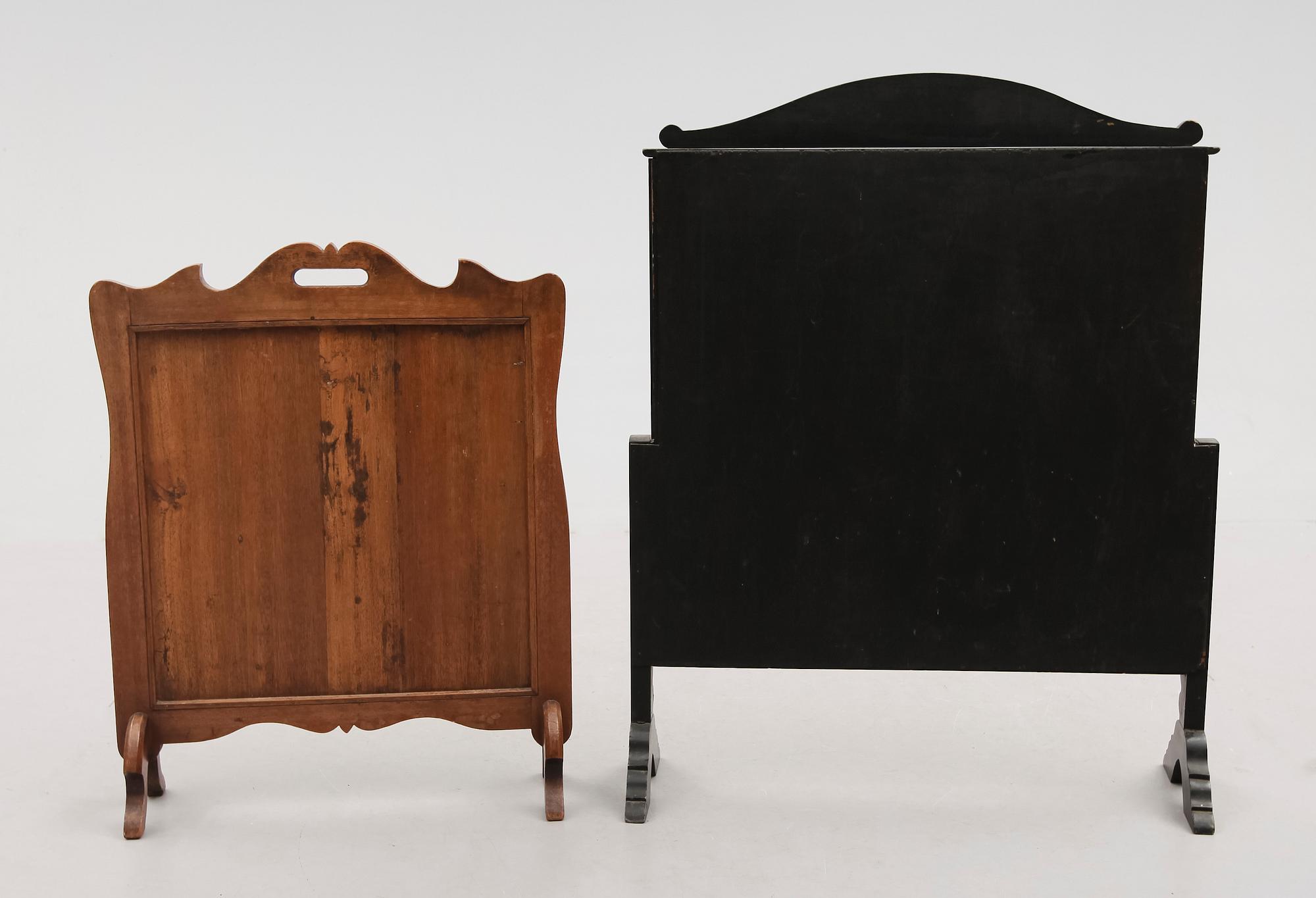 BRASSKÄRMAR, 2 st, England, 1900-talets första hälft.