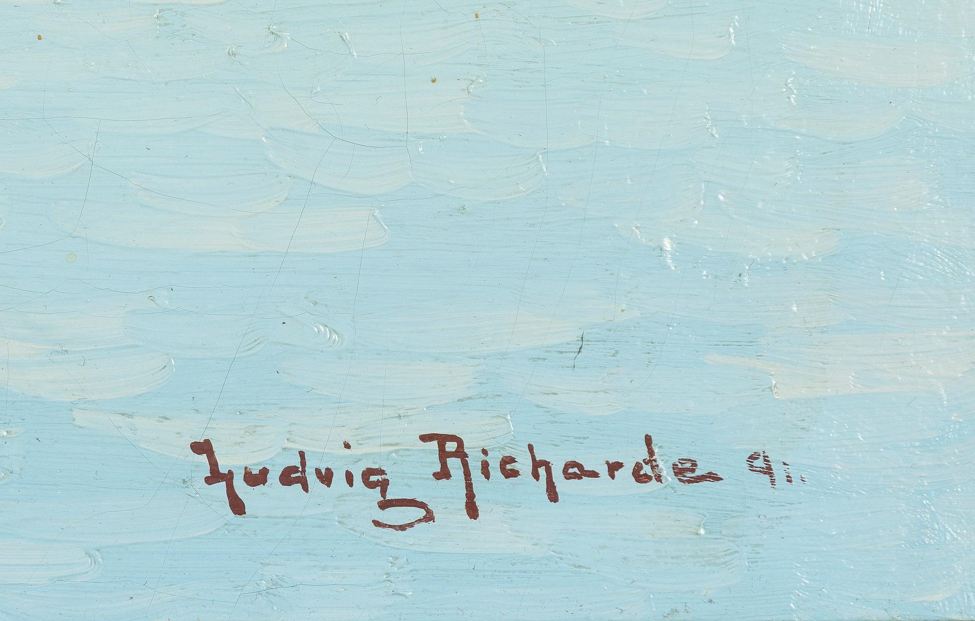 Ludvig Richarde, "Fregatten Wanadis till ankars under franska medelhafskusten".