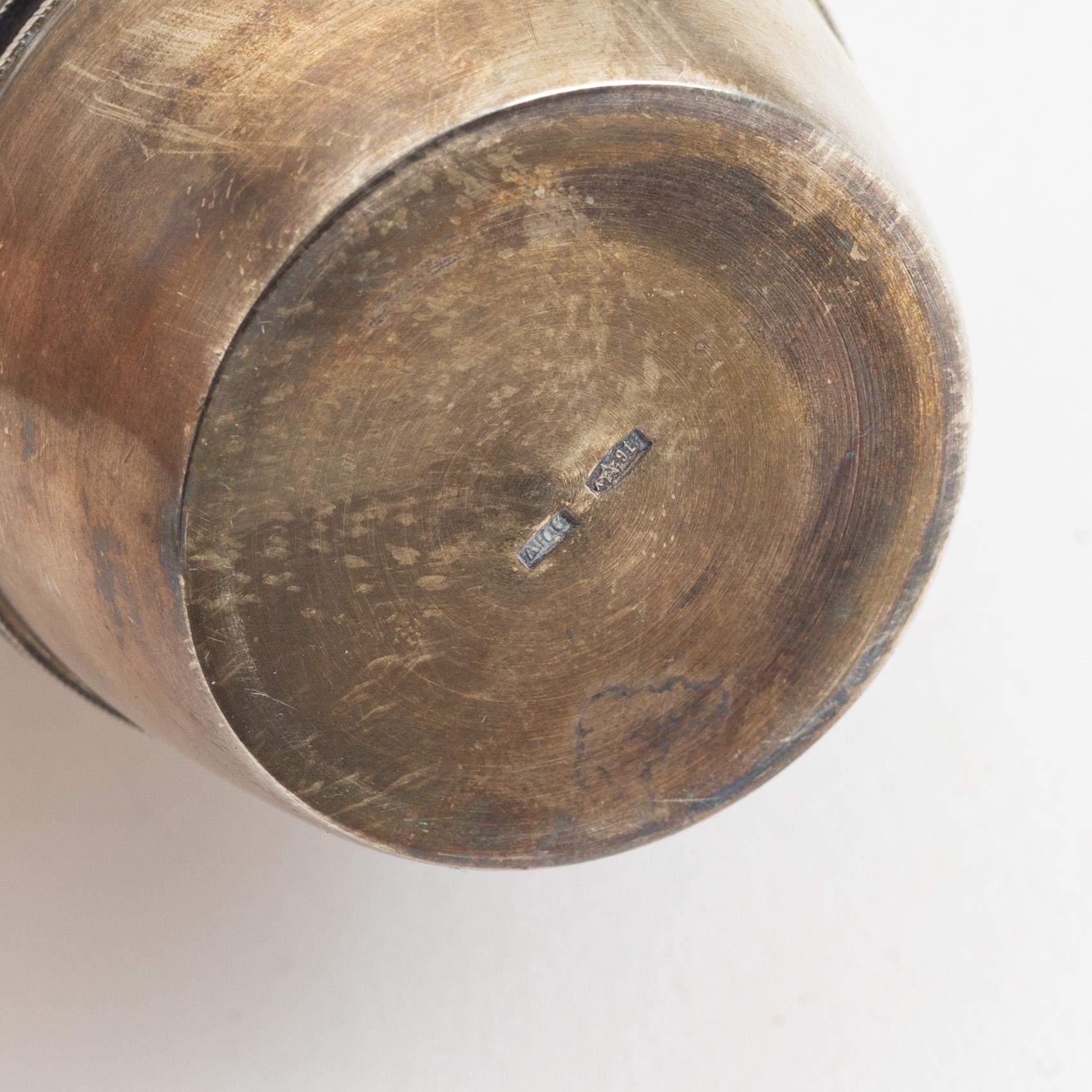 Vodkaset, silver, Leningrad, 1900-talets mitt.