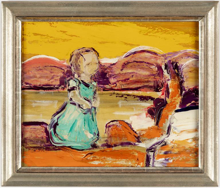 GUNNAR LÖBERG, oil on panel, signed and dated on verso 1949.