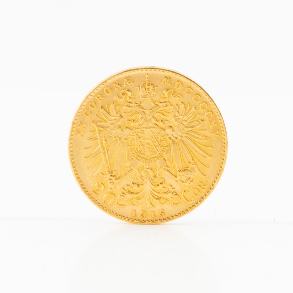Gold coin 20 corona 1915 Austria-Hungary Franz Joseph I.