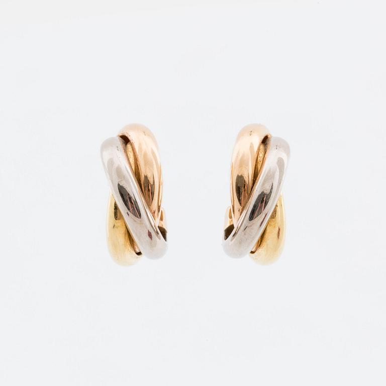 CARTIER EARRINGS "trinity" 18K gold.
