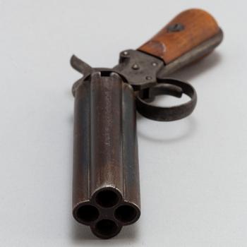 One revolver and one percussion gun, second half of the 19th century.