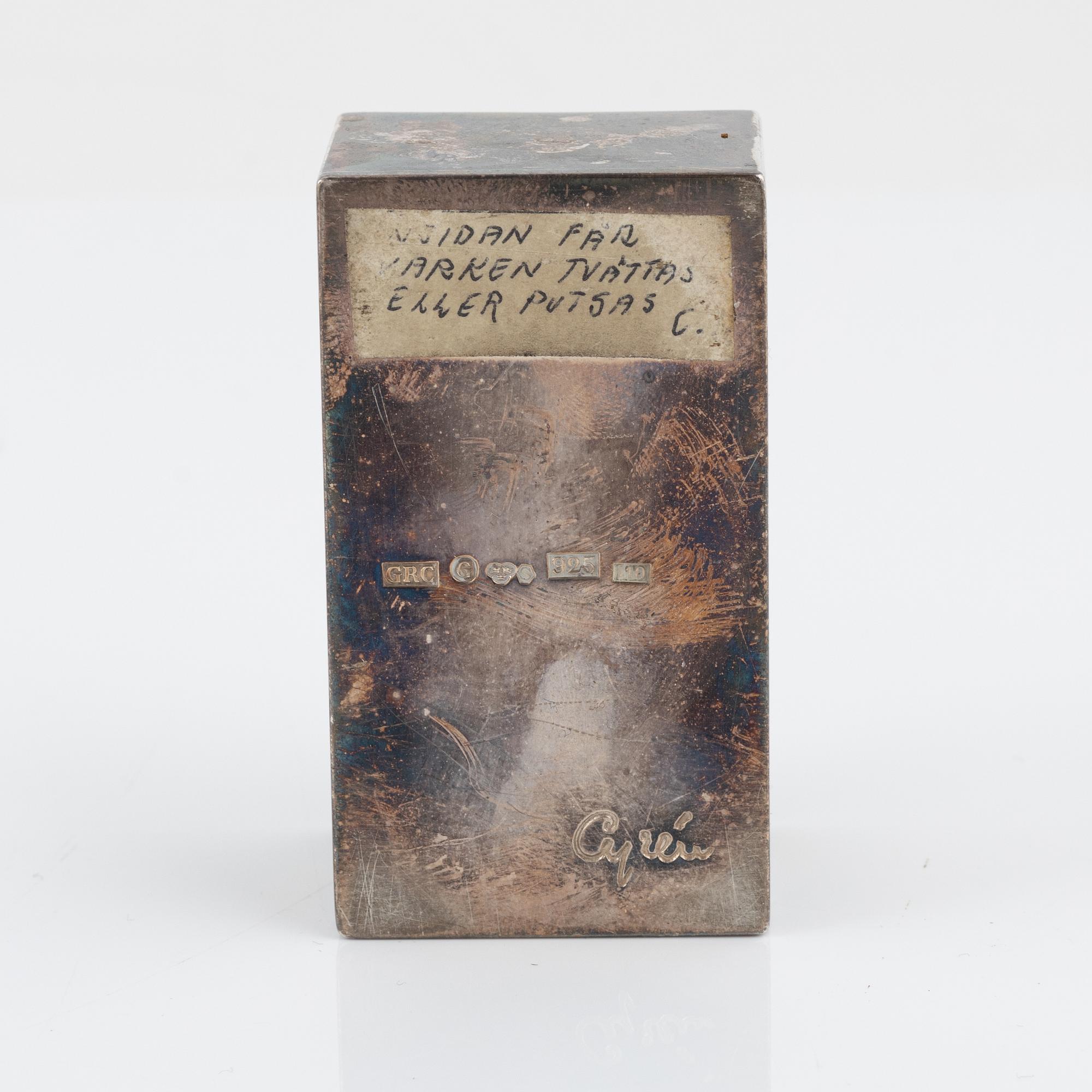 Gunnar Cyrén, a silver box, Gävle, 1983.