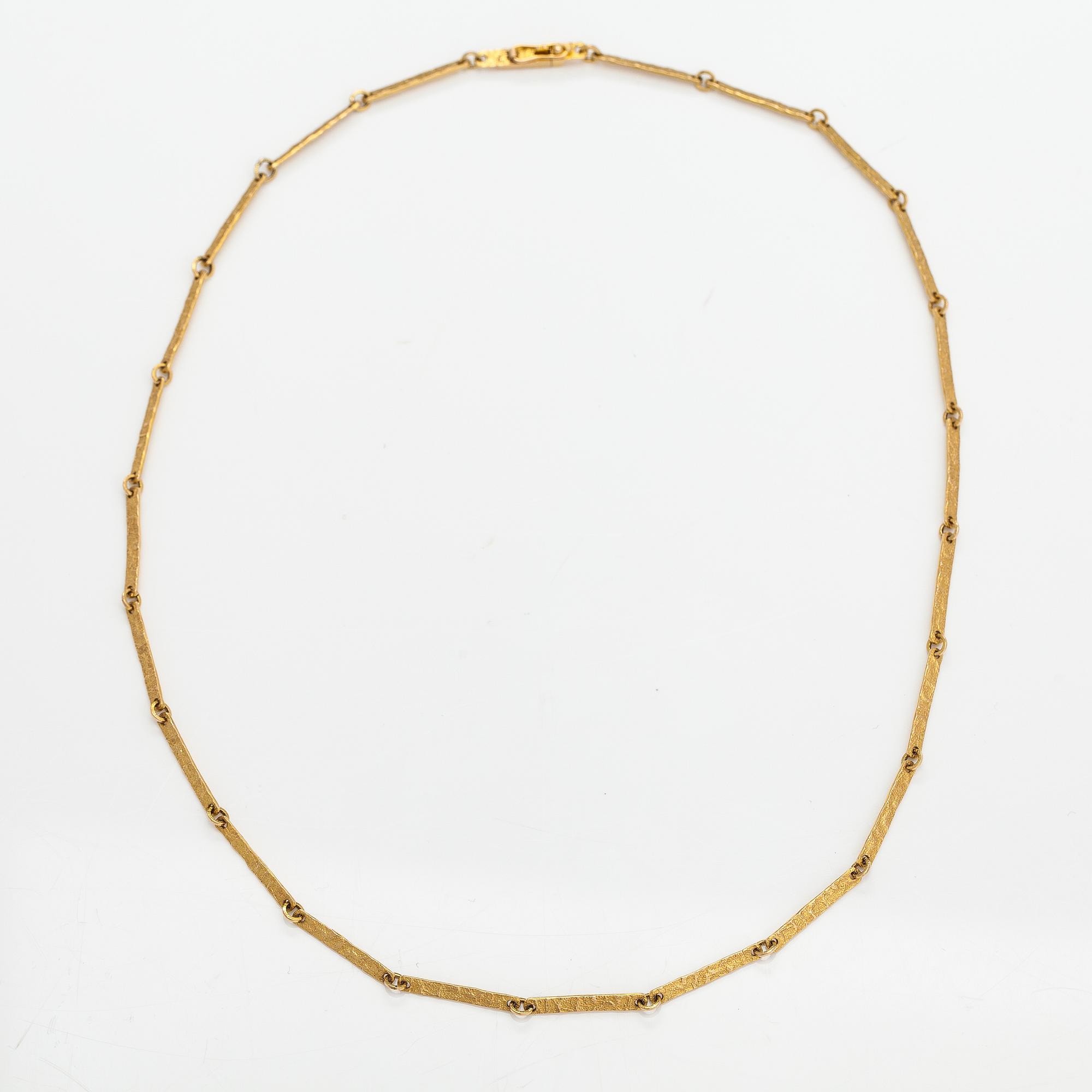Björn Weckström, Halsband "Lapinpuomit", 14K guld. Lapponia 1973.