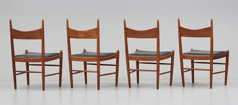 H. Vestervig Eriksen, stolar, 4 st, Brøderna Tromborg, Danmark 1950-tal.