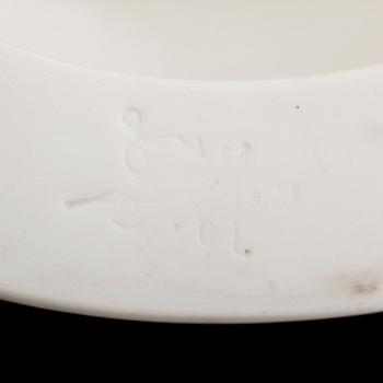 SKULPTUR, parian, "Kan du inte tala?", Gustafsberg, 1902.