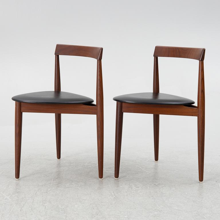 Hans Olsen, a dining table and four chairs, Frem Røjle, Denmark, 1950's.