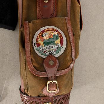 Golf clubs with bag Scotland first half of the 20th century.