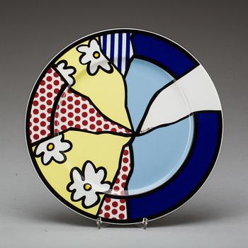 TALLRIK, porslin, Roy Lichtenstein, Rosenthal, uppl 3000, 1990-tal.