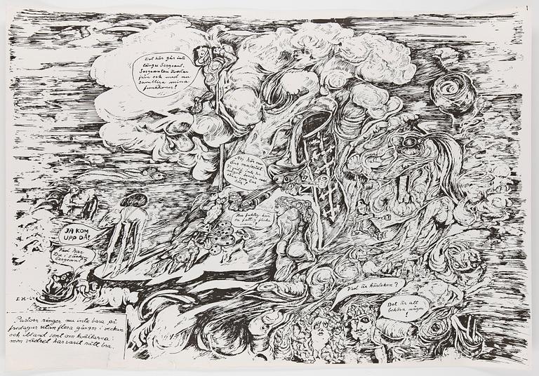 LARS HILLERSBERG, offset, 1964, sign i trycket.