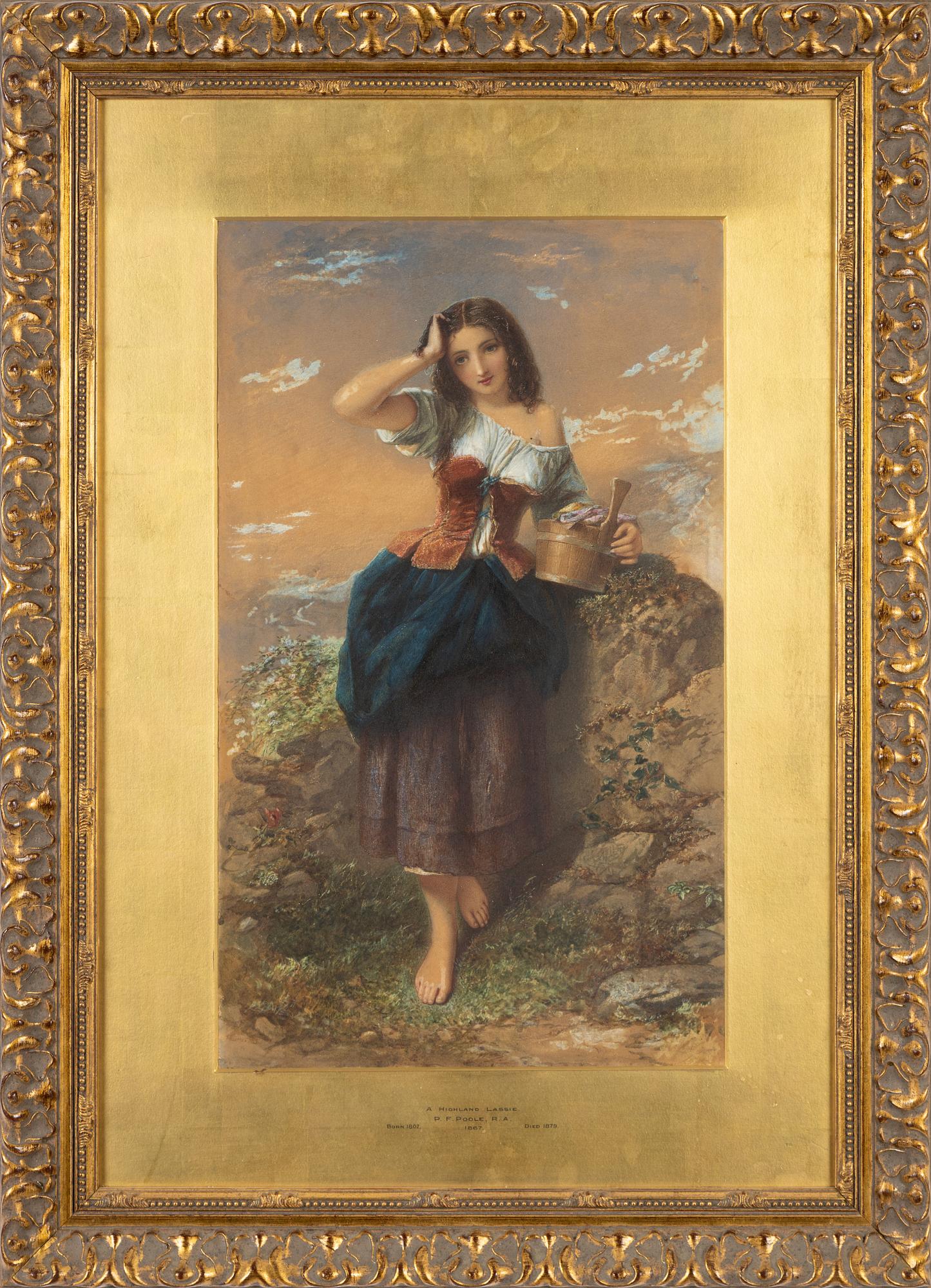 Paul Falconer Poole, akvarell och gouache, otydligt signerad.