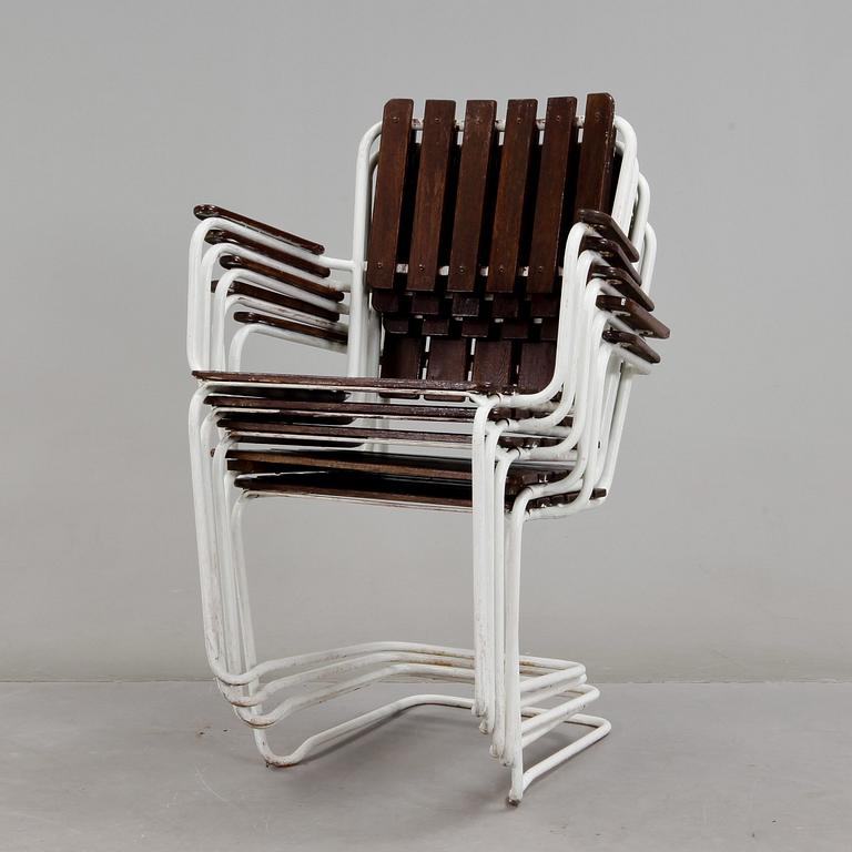 TRÄDGÅRDSGRUPP, 6 delar, 1950-tal.