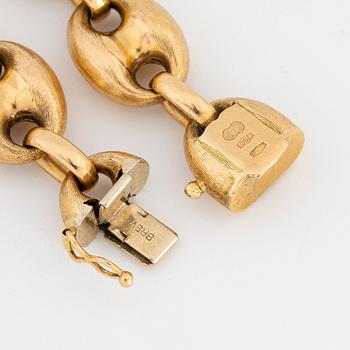 18K gold necklace, Uno A Erre, Italy.