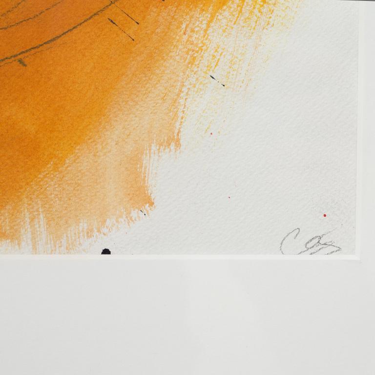 CLAES EKLUND, blandteknik, monogramsign.