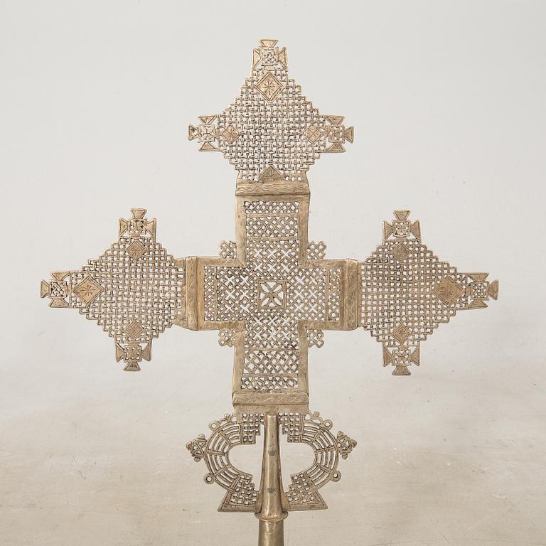 Processional cross, Coptic, Ethiopia first half of the 20th century.