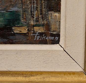 GUNNAR TORHAMN, olja på pannå, signerad.