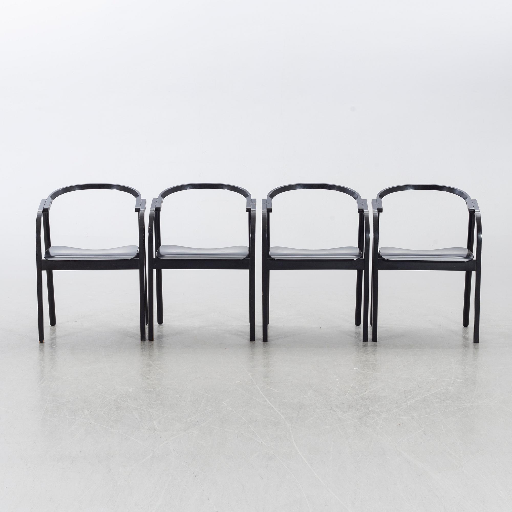 Four CHAIRS, second half of the 20th century.