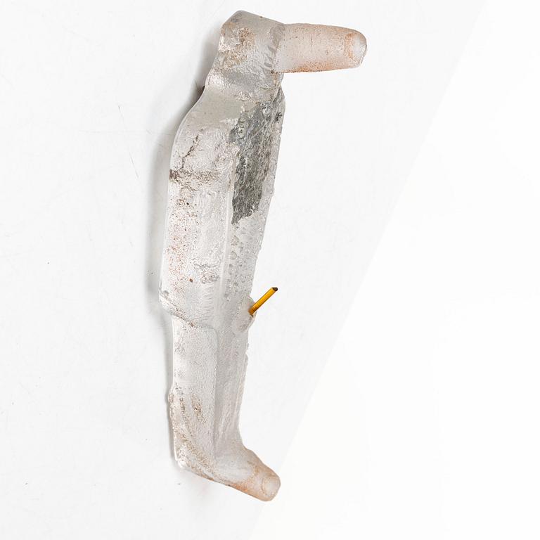 Bertil Vallien, unik väggskulptur, sandgjutet glas, "Idol".