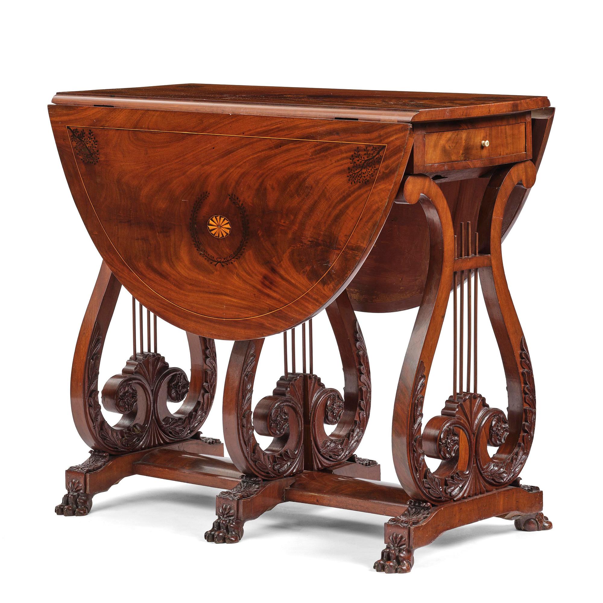 Biblioteksbord, Sverige, 1800-talets första hälft.