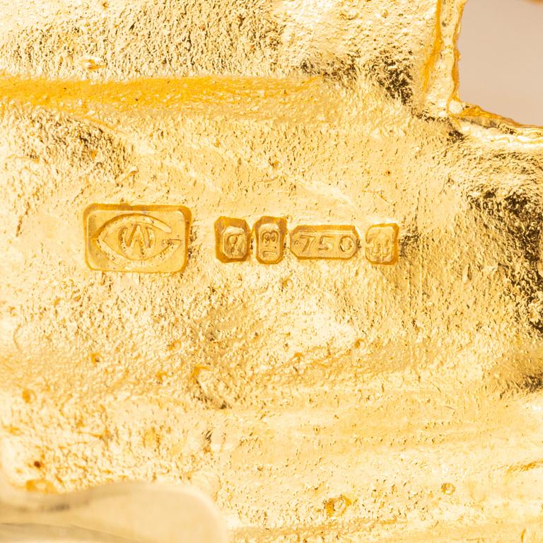 Björn Weckström, a brooch, 18K gold, Finland. For Lapponia.