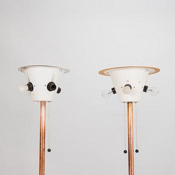 Golvlampor, snarlika, tillverkare H.K. Aro, 1970-tal.