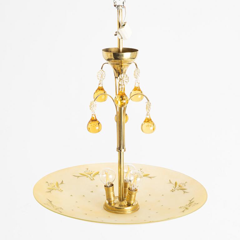 A ceiling lamp, Swedish Modern, 1940s.