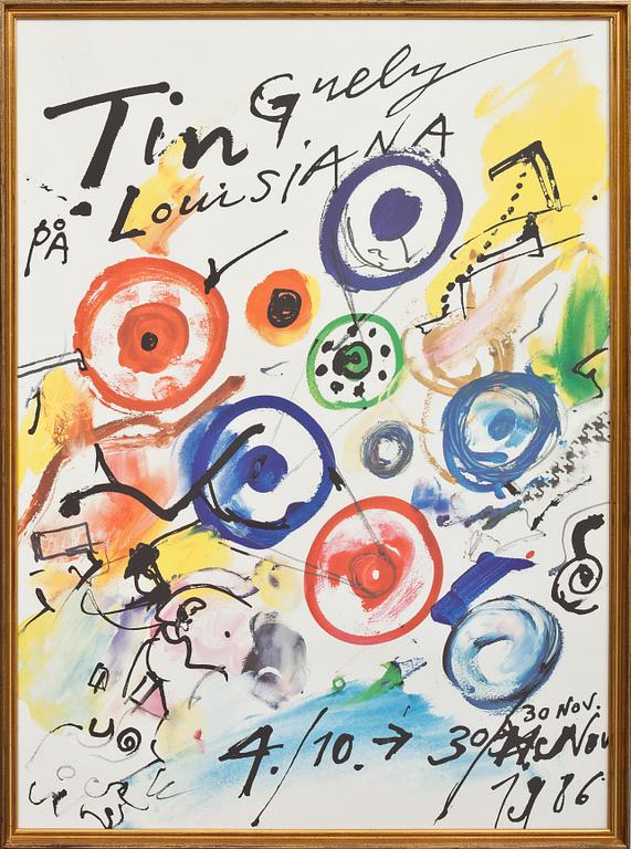 AFFISCH, Jean Tinguely på Louisiana, 1986.