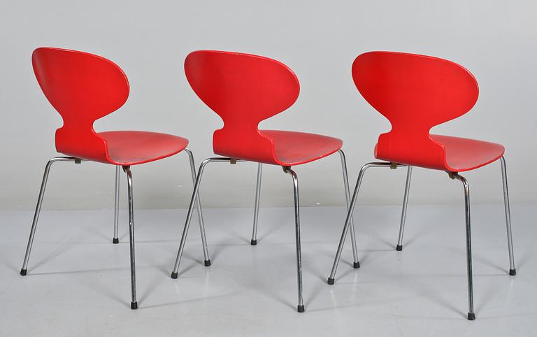 STOLAR, 3 st, "Myran", Arne Jacobsen, Fritz Hansen, 1967.
