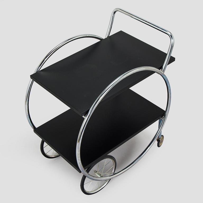 Serving trolley, functionalist style, 2000s.