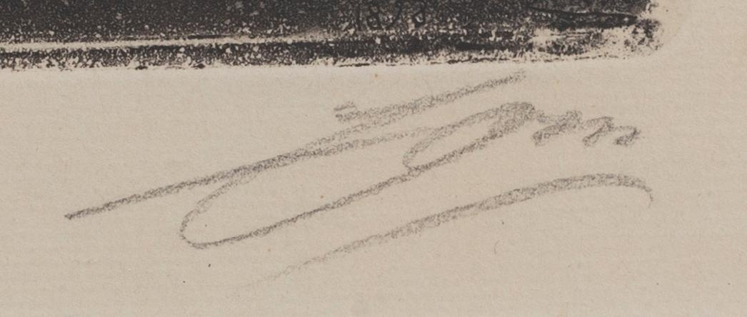 Anders Zorn, a signed etching from 1898.