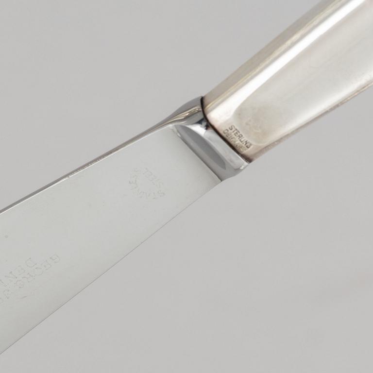 Tias Eckhoff, cutlery set, 99 pieces, sterling silver, "Cypress", Georg Jensen, Denmark.