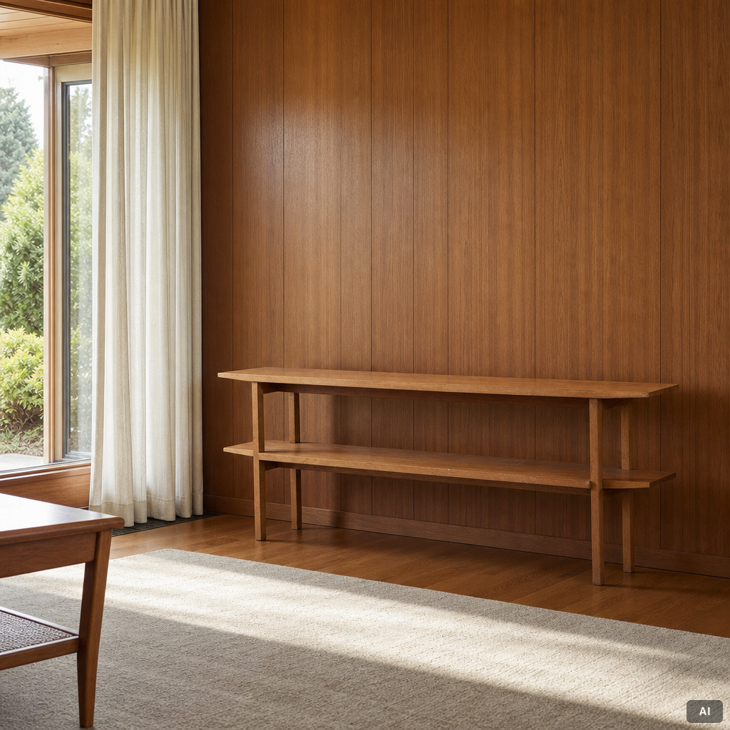 Josef Frank, a model 648 library table, Firma Svenskt Tenn, Sweden, before 1985.