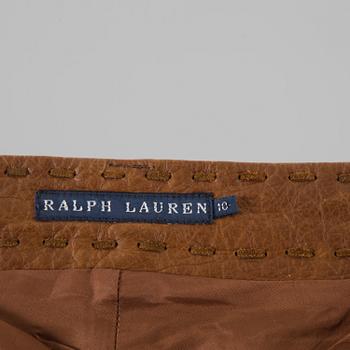 A leather pants by Ralph Lauren, in size 10.