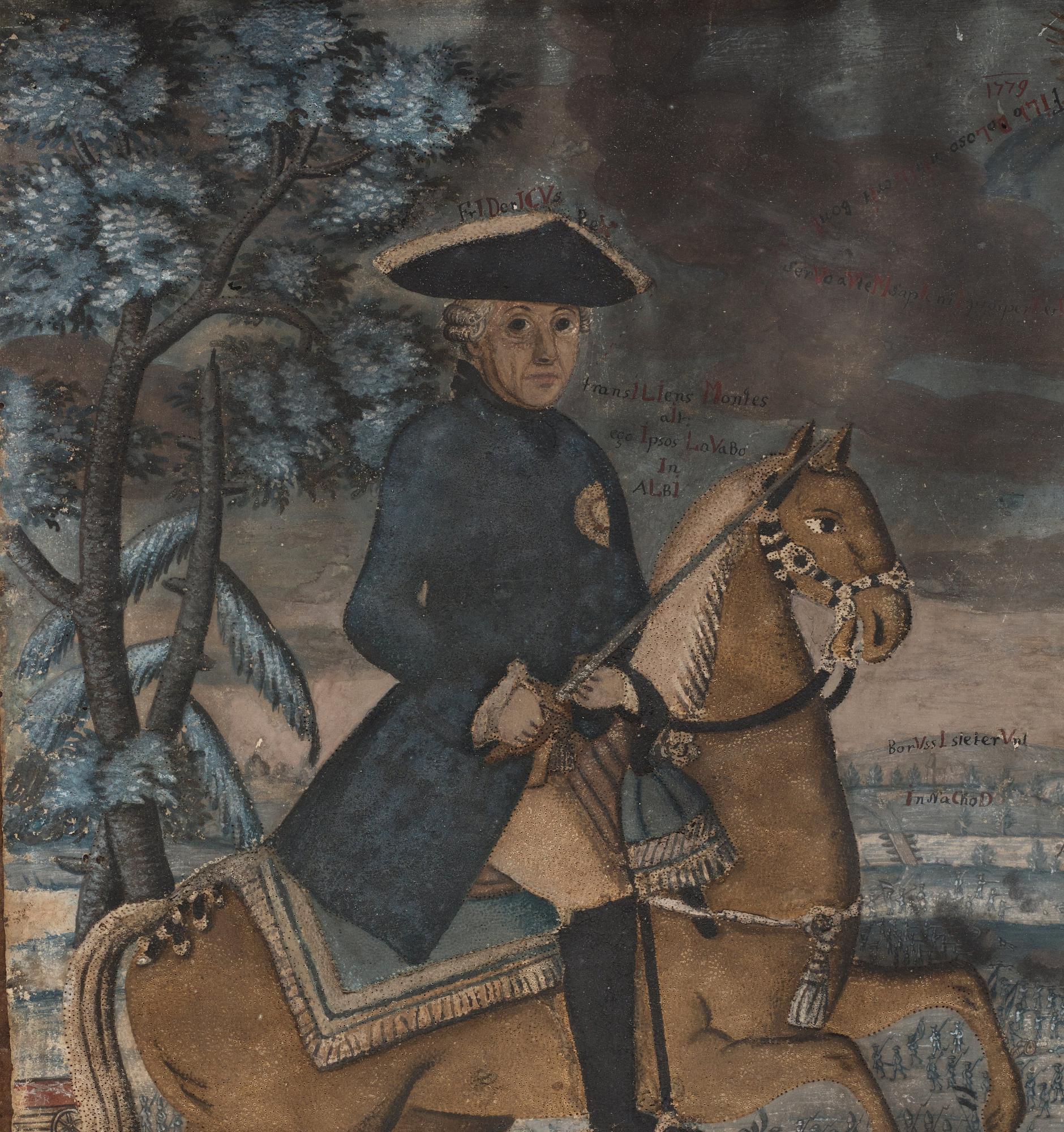 UNKNOWN ARTIST 18TH CENTURY. "Kartoffel krieg" (War of the Bavarian Succession, the so called Potato war).