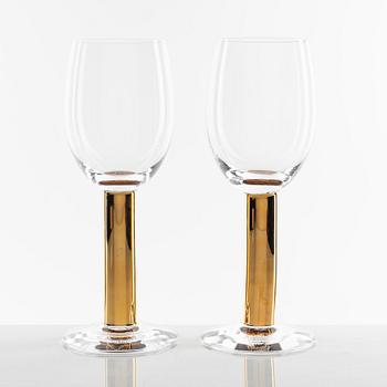 Gunnar Cyrén, a set of ten 'Nobel' wine glasses, Orrefors.