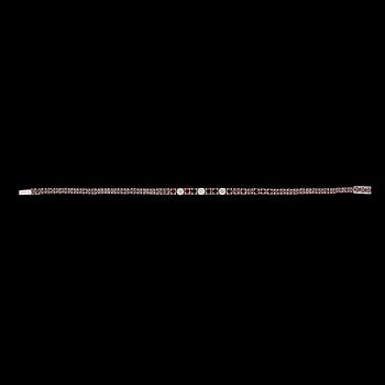 A coloured brilliant cut diamond bracelet, tot. app. 6 cts.