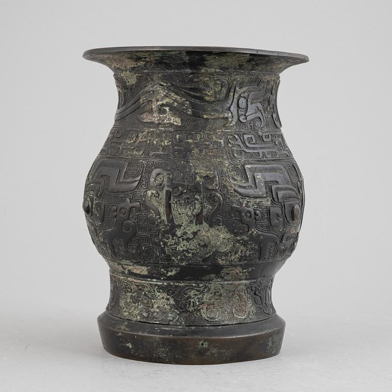 A archaistic bronze vase, Ming dynasty or older.