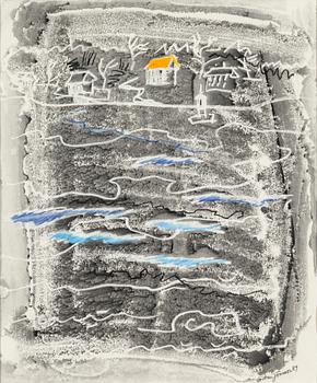 GITTAN JÖNSSON, blandteknik, signerad och daterad -89.