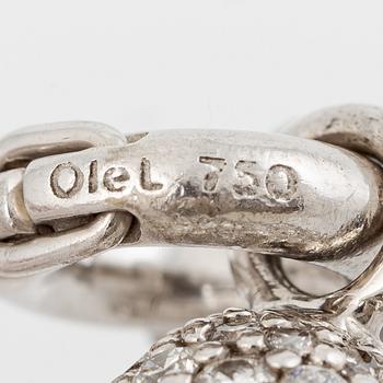 Ole Lynggaard, Pendant, "Sweet drops" 18K white gold with brilliant-cut diamonds.