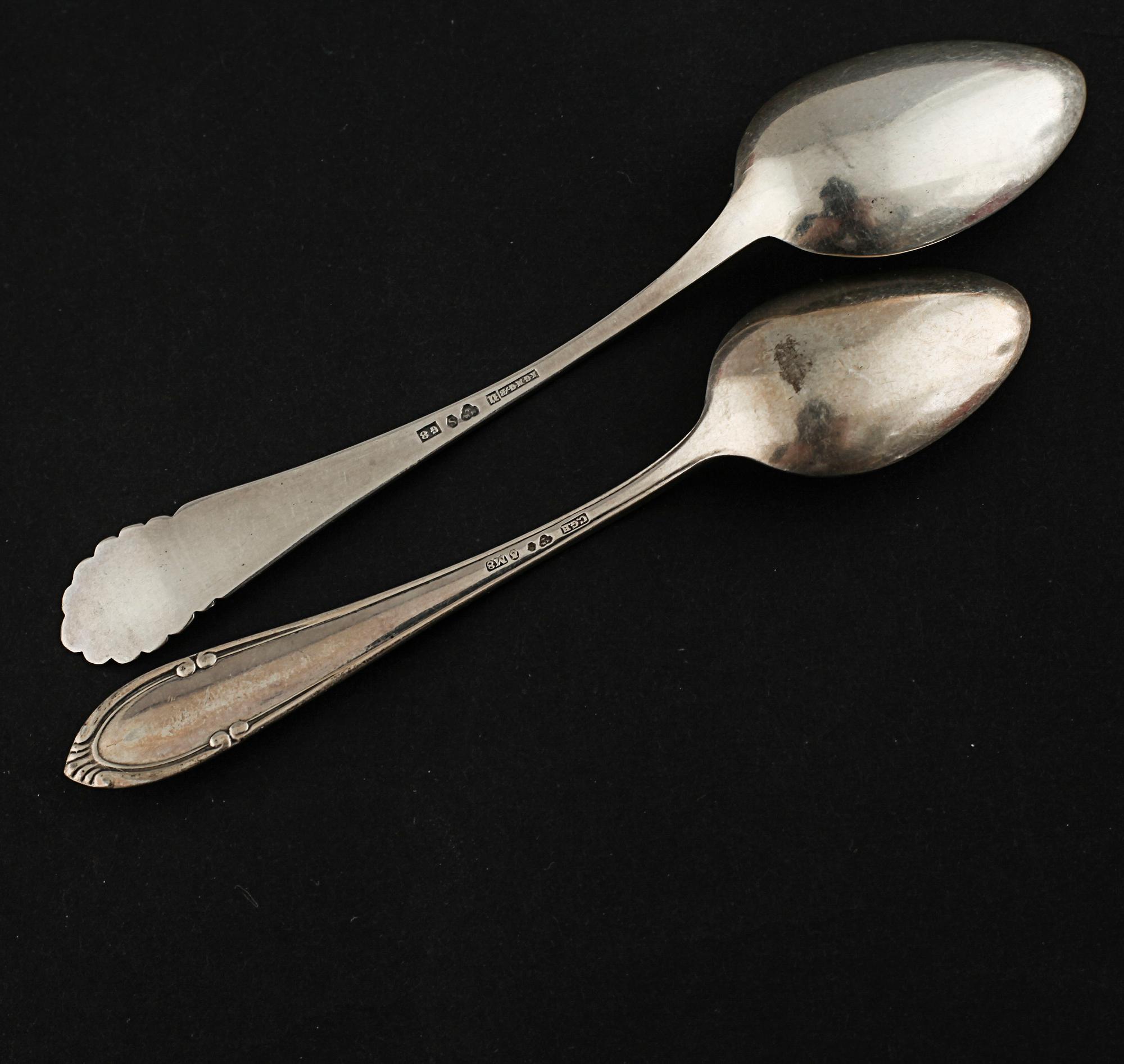 23 silver spoons from Sweden, 19th and 20th century.