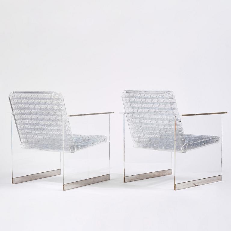 Arne Rickardt, a pair of "Pascal" armchairs, ed. 027, Dux, post 2002.