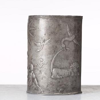Nils Fougstedt, NILS FOUGSTEDT, a set of four pewter items, Svenskt Tenn, Sweden ca 1928.
