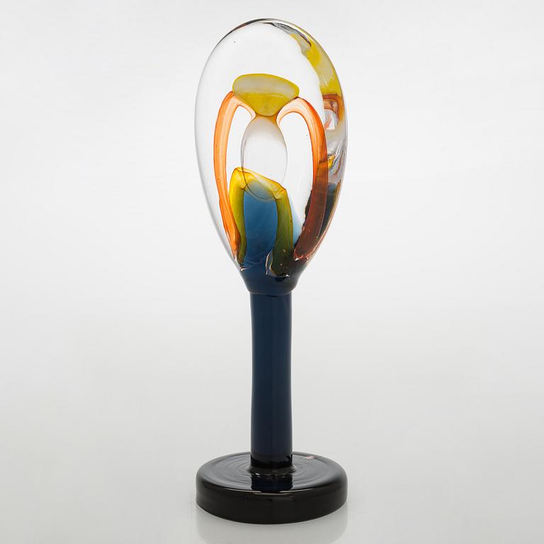 Oiva Toikka, skulptur, "Lollipop", signerad Oiva Toikka Iittala 2016 Scope 2016 9/100.